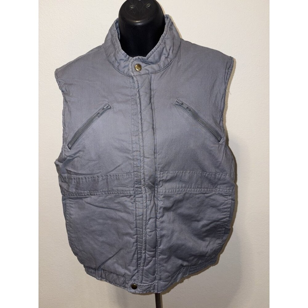 Outdoor Exchange Insulated Flannel Blanket Lined Vest Women Medium front zip ￼